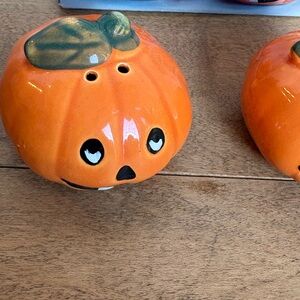 Homco Orange Pumpkin Salt and Pepper Shakers